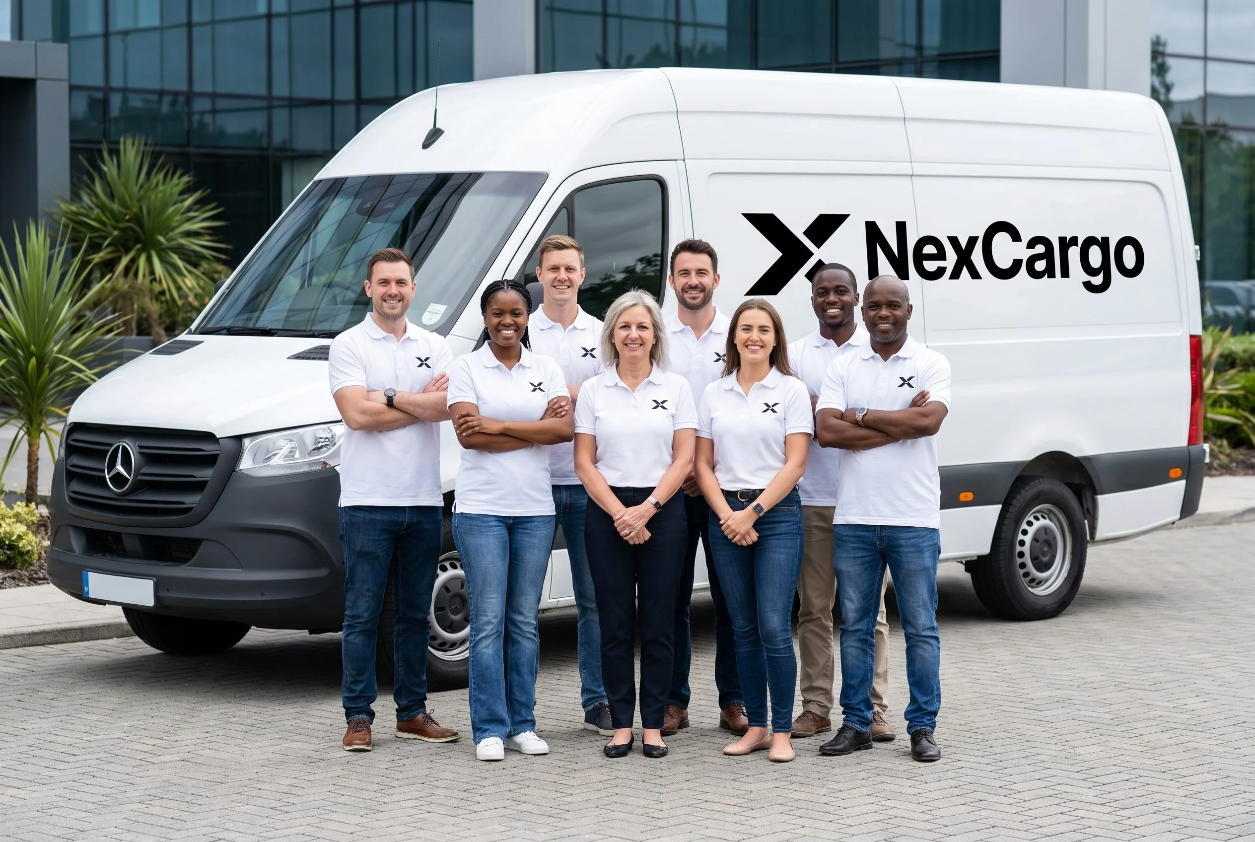 NexCargo Team – staff and vehicle fleet of NexCargo GmbH
