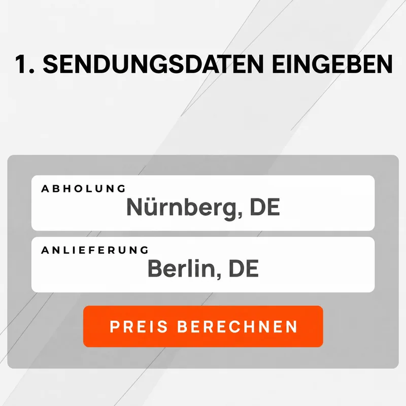 Step 1: Enter shipment details – pickup and delivery at NexCargo